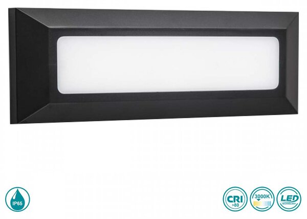 Απλίκα Εξωτερικού Χώρου LED SpotLight 7789 Μαύρη (3000K)