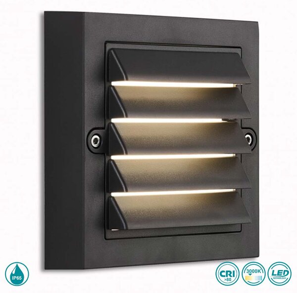 Απλίκα Εξωτερικού Χώρου LED SpotLight 7810 Μαύρη (3000K)