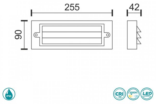 Απλίκα Εξωτερικού Χώρου LED SpotLight 7804 Μαύρη (3000K)