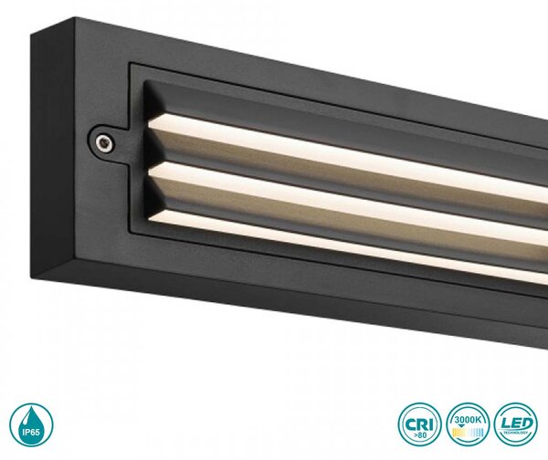 Απλίκα Εξωτερικού Χώρου LED SpotLight 7804 Μαύρη (3000K)