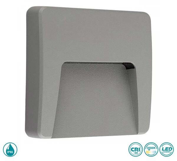 Απλίκα Εξωτερικού Χώρου LED SpotLight 7797 Γκρι (3000K)