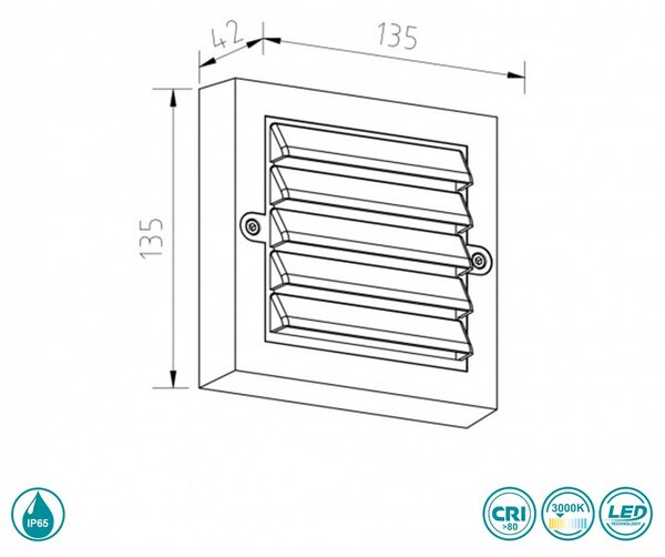 Απλίκα Εξωτερικού Χώρου LED SpotLight 7811 Λευκή (3000K)