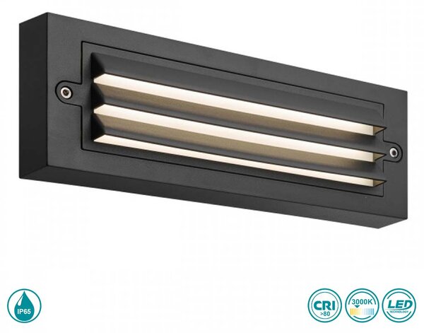 Απλίκα Εξωτερικού Χώρου LED SpotLight 7804 Μαύρη (3000K)