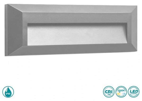 Απλίκα Εξωτερικού Χώρου LED SpotLight 7788 Γκρι (3000K)