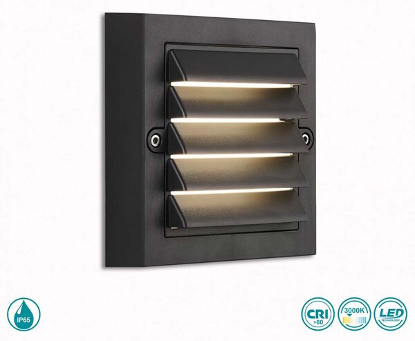 Απλίκα Εξωτερικού Χώρου LED SpotLight 7810 Μαύρη (3000K)