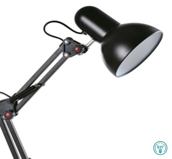 Πορτατίφ Γραφείου Home Lighting Clark 77-4493 Μαύρο