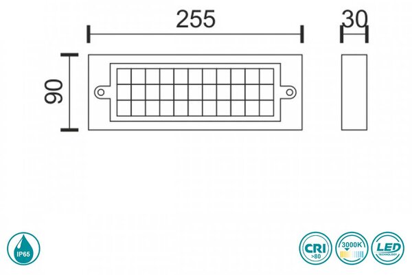Απλίκα Εξωτερικού Χώρου LED SpotLight 7806 Μαύρη (3000K)