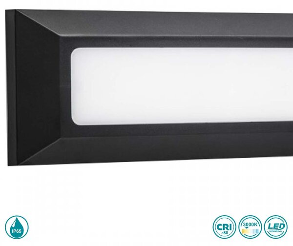 Απλίκα Εξωτερικού Χώρου LED SpotLight 7789 Μαύρη (3000K)