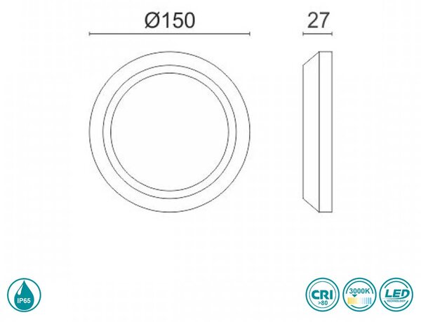 Απλίκα Εξωτερικού Χώρου LED SpotLight 7799 Γκρι (3000K)