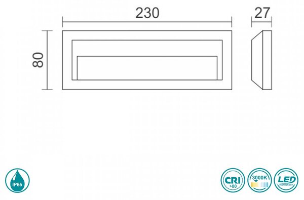 Απλίκα Εξωτερικού Χώρου LED SpotLight 7792 Λευκή (3000K)