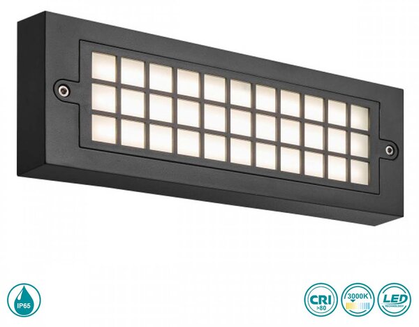 Απλίκα Εξωτερικού Χώρου LED SpotLight 7806 Μαύρη (3000K)