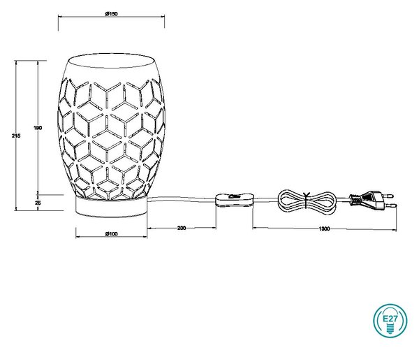 Λάμπα Επιτραπέζια Vintage Industrial RL Lighting Bidar R51571031 Λευκό Ματ