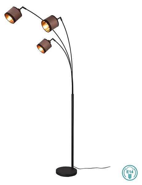 Φωτιστικό Δαπέδου RL Lighting Davos R41553041 Μαύρο με Τοπέ καπέλο