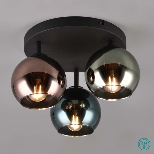 Φωτιστικό Οροφής RL Lighting Sheldon R61303017 Μαύρο Ματ