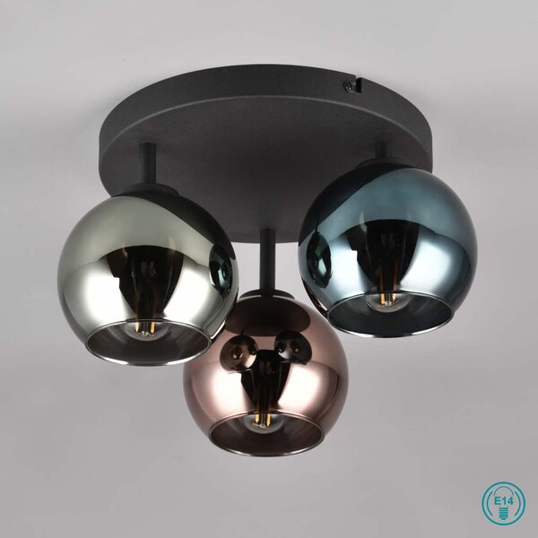 Φωτιστικό Οροφής RL Lighting Sheldon R61303017 Μαύρο Ματ