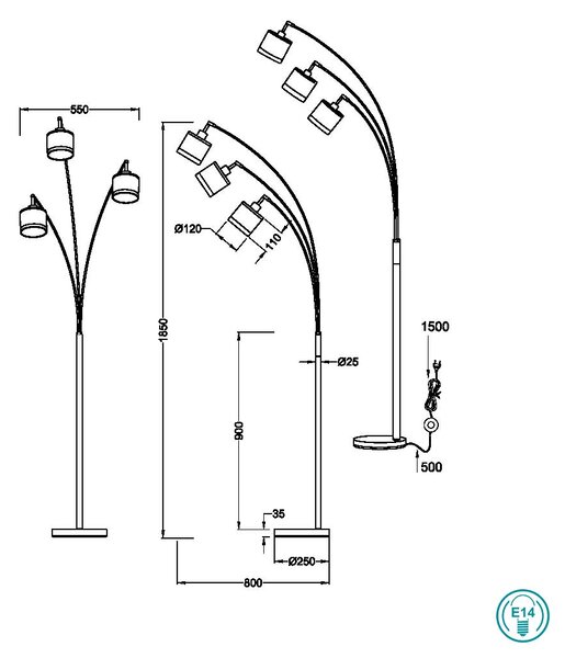 Φωτιστικό Δαπέδου RL Lighting Davos R41553006 Λευκό