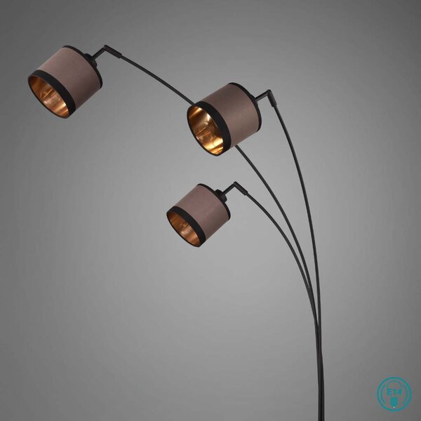 Φωτιστικό Δαπέδου RL Lighting Davos R41553041 Μαύρο με Τοπέ καπέλο