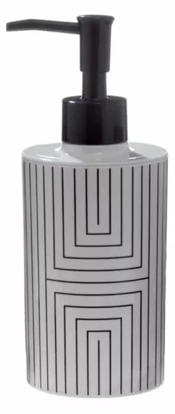 Dispenser Μπάνιου (Φ7.3x18.3) Spirella Graphic White-Black