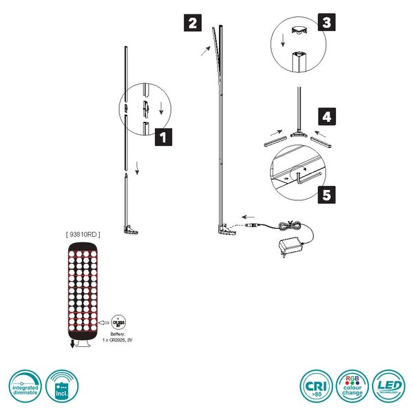Φωτιστικό Δαπέδου RL Lighting Level R45721102 Μαύρο Ματ