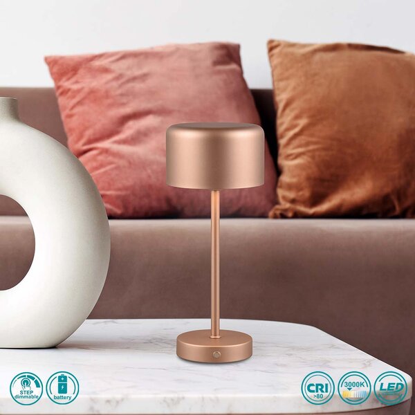 Φωτιστικό Επιτραπέζιο Επαναφορτιζόμενο RL Lighting Jeff R59151165 Καφέ