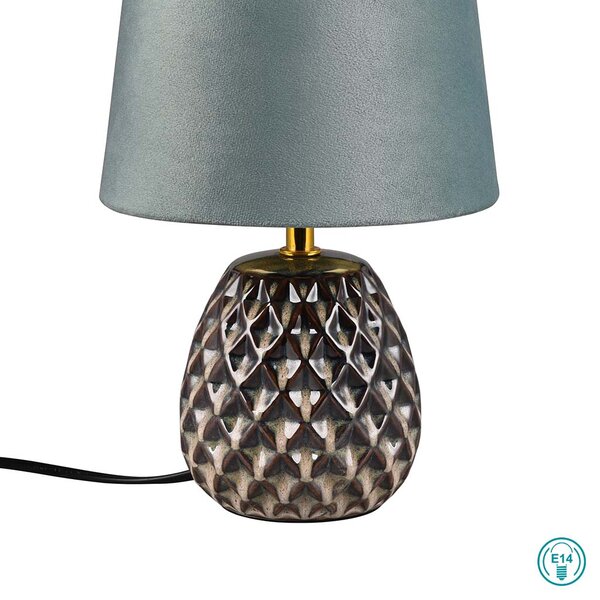 Πορτατίφ RL Lighting Ariana R51531015 Πράσινο με Βελούδινο Αμπαζούρ