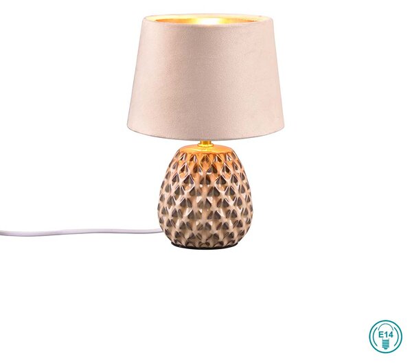 Πορτατίφ RL Lighting Ariana R51531044 Μπεζ με Βελούδινο Αμπαζούρ