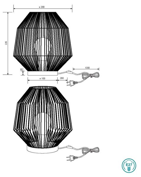 Πορτατίφ Ethnic RL Lighting Miki R51101026 Καφέ