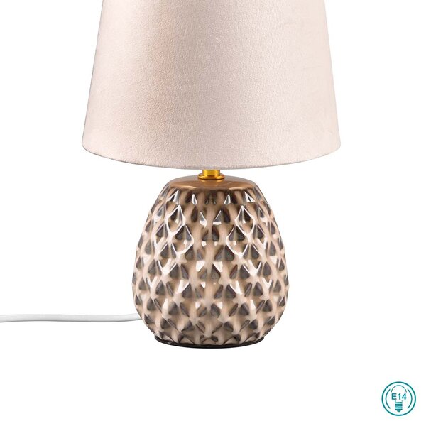 Πορτατίφ RL Lighting Ariana R51531044 Μπεζ με Βελούδινο Αμπαζούρ