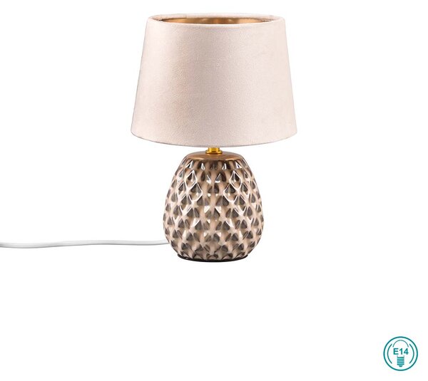 Πορτατίφ RL Lighting Ariana R51531044 Μπεζ με Βελούδινο Αμπαζούρ