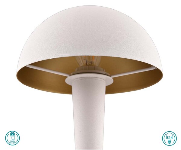 Πορτατίφ RL Lighting Canaria R59561131 Λευκό με Χρυσό Εσωτερικά