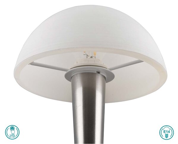 Πορτατίφ RL Lighting Canaria R59561107 Νίκελ Ματ - Γυαλί Λευκό