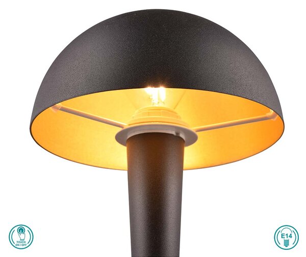 Πορτατίφ RL Lighting Canaria R59561180 Μαύρο με Χρυσό Εσωτερικά