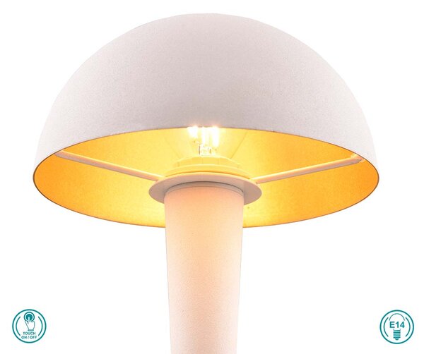 Πορτατίφ RL Lighting Canaria R59561131 Λευκό με Χρυσό Εσωτερικά