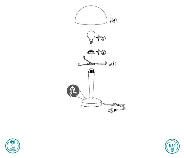 Πορτατίφ RL Lighting Canaria R59561108 Χρυσό Ματ - Γυαλί Λευκό