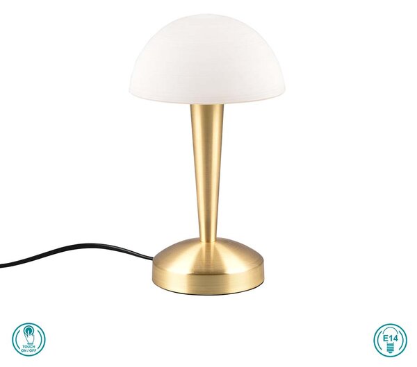 Πορτατίφ RL Lighting Canaria R59561108 Χρυσό Ματ - Γυαλί Λευκό