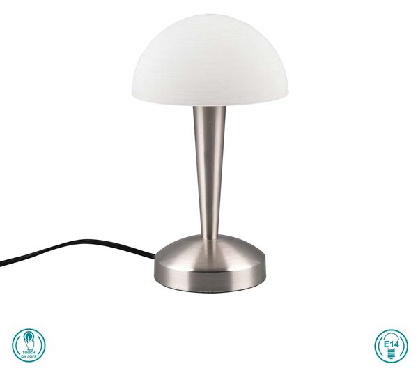 Πορτατίφ RL Lighting Canaria R59561107 Νίκελ Ματ - Γυαλί Λευκό