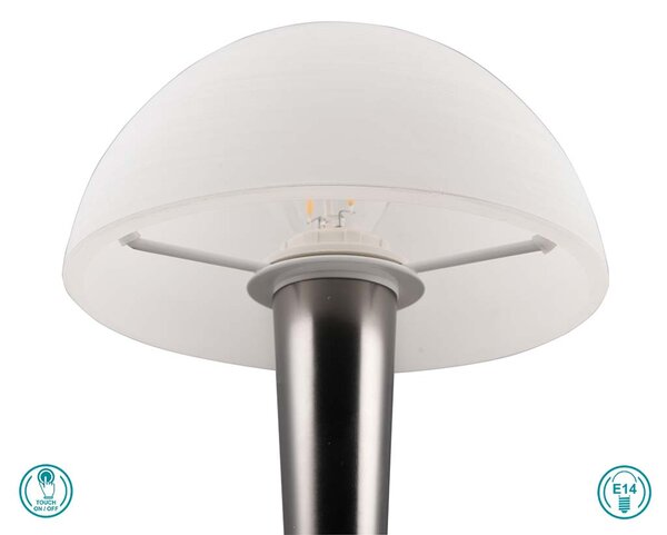 Πορτατίφ RL Lighting Canaria R59561120 Μαύρο-Χρώμιο - Γυαλί Λευκό