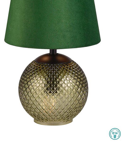Πορτατίφ RL Lighting Jonna R51242015 Πράσινο με Βελούδινο Αμπαζούρ