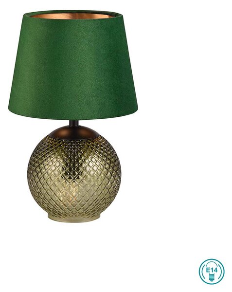 Πορτατίφ RL Lighting Jonna R51242015 Πράσινο με Βελούδινο Αμπαζούρ