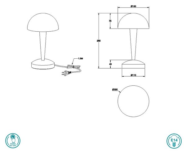Πορτατίφ RL Lighting Canaria R59561107 Νίκελ Ματ - Γυαλί Λευκό