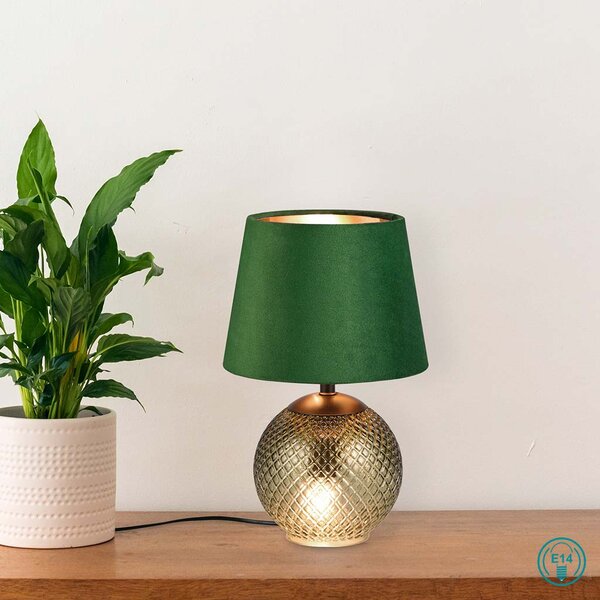 Πορτατίφ RL Lighting Jonna R51242015 Πράσινο με Βελούδινο Αμπαζούρ