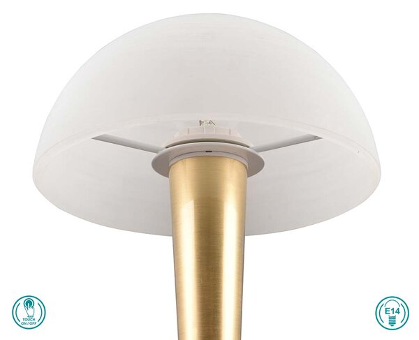 Πορτατίφ RL Lighting Canaria R59561108 Χρυσό Ματ - Γυαλί Λευκό