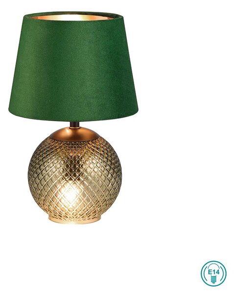 Πορτατίφ RL Lighting Jonna R51242015 Πράσινο με Βελούδινο Αμπαζούρ