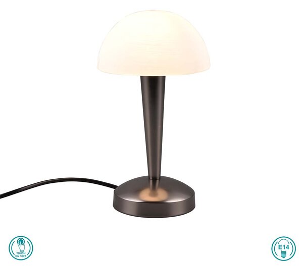 Πορτατίφ RL Lighting Canaria R59561120 Μαύρο-Χρώμιο - Γυαλί Λευκό