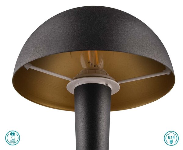 Πορτατίφ RL Lighting Canaria R59561180 Μαύρο με Χρυσό Εσωτερικά