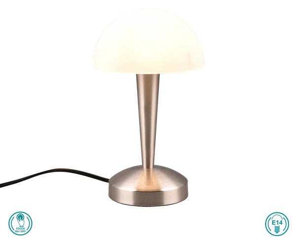 Πορτατίφ RL Lighting Canaria R59561107 Νίκελ Ματ - Γυαλί Λευκό