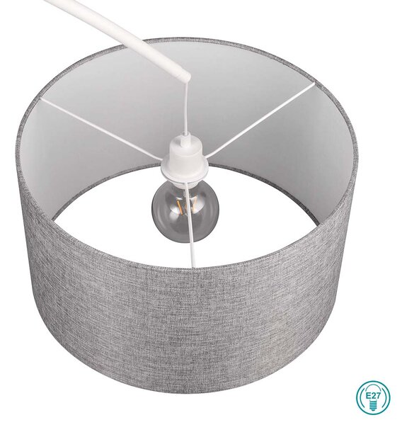 Φωτιστικό Δαπέδου Trio Lighting Mansur 419200131 Λευκό Ματ με Γκρι Αμπαζούρ