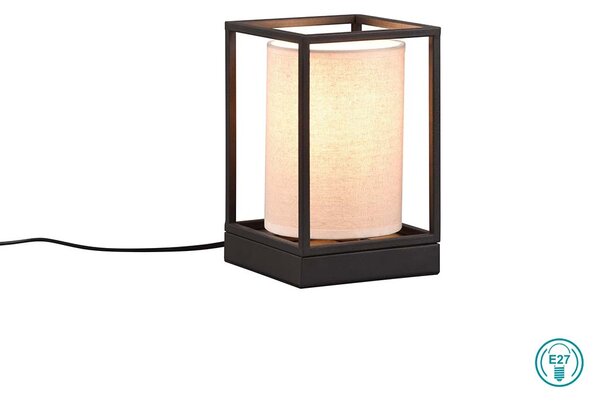 Λάμπα Επιτραπέζια Trio Lighting Ross 503100144 Μαύρο Ματ με Αμπαζούρ