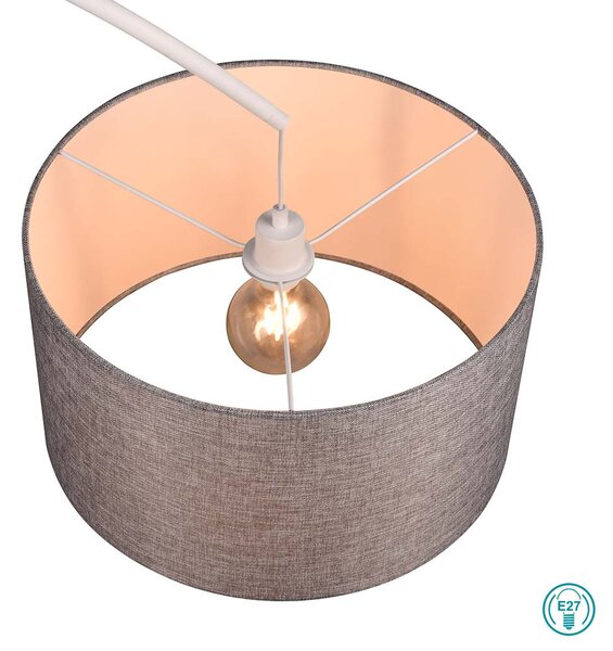 Φωτιστικό Δαπέδου Trio Lighting Mansur 419200131 Λευκό Ματ με Γκρι Αμπαζούρ