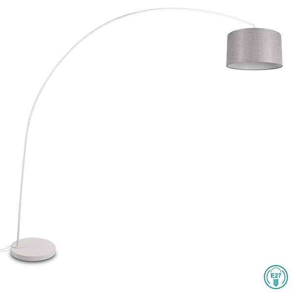 Φωτιστικό Δαπέδου Trio Lighting Mansur 419200131 Λευκό Ματ με Γκρι Αμπαζούρ